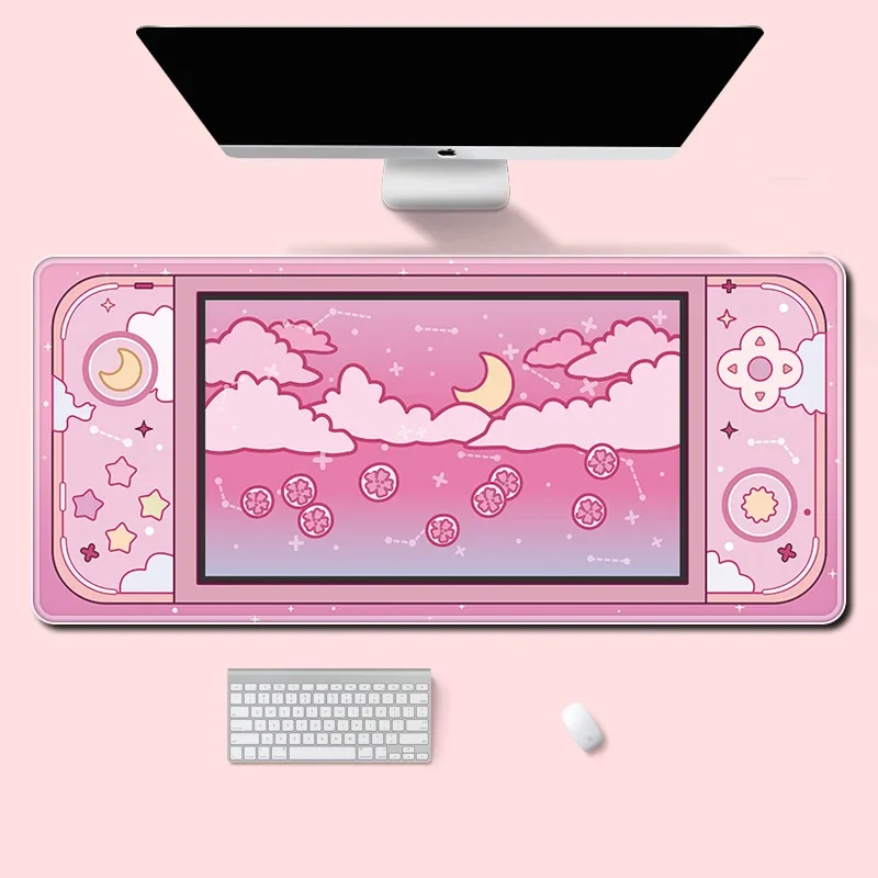 Tech Table Accessories - Maan en Sterren Grote Bureaumat Kawaii