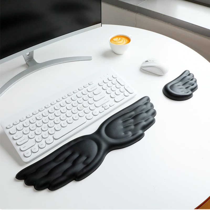 Mouse Charging Pad - Toetsenbord Muis Polssteun Angel Wing Memory