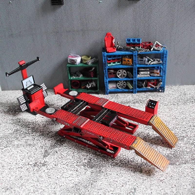 Tech Table Accessories - 1:64 Garage Scene Accessoire Een set