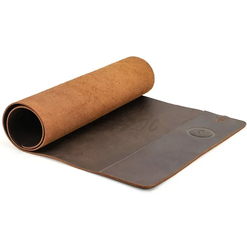 Vintage koeienhuid muismat met - Mouse Charging Pad recensie en prijs