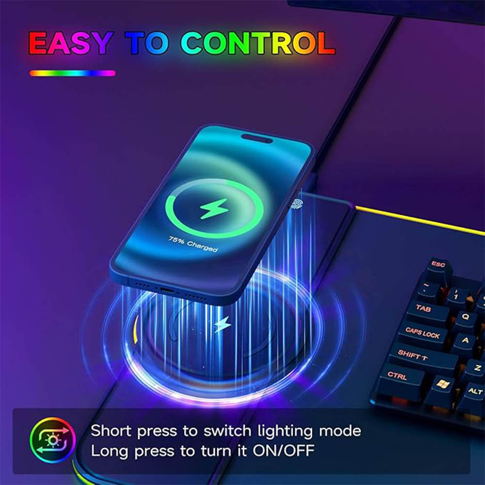 RGB-muismat met draadloze opla - Mouse Charging Pad recensie en prijs