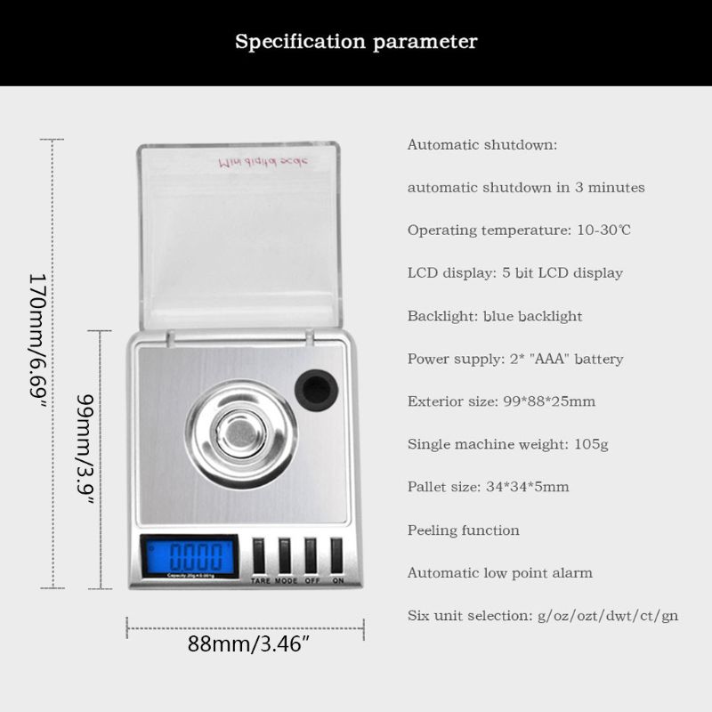 20g/0.001g Sieraden Schaal Min - High Tech Kitchen Accessories recensie en prijs